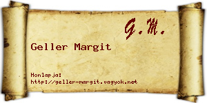 Geller Margit névjegykártya